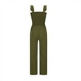 thumbnail image 3 of Ausyst Jumpsuits for Women Dressy Solid Color Comfortable Casual Versatile Suspender One-piece Wide Leg Bib Pantss Summer Baggy Rompers Clearance, 3 of 4