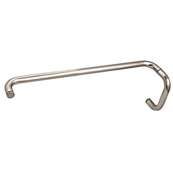 CRL BMNW6X22PN Polished Nickel 6" Pull Handle and 22" Towel Bar BM Series Combination Without Metal Washers