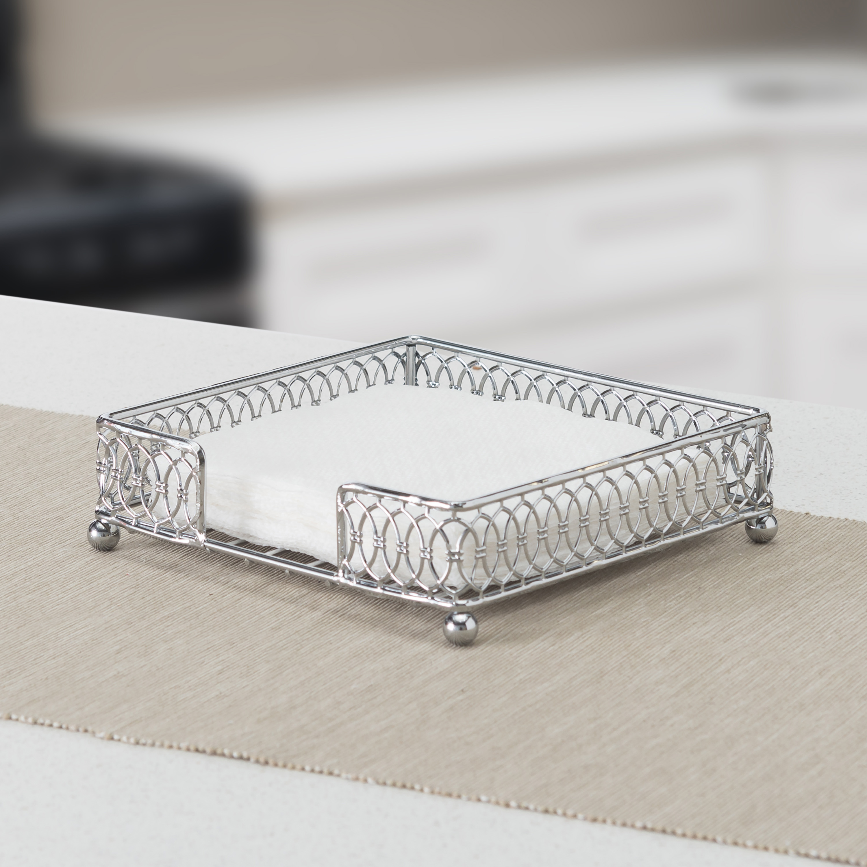 Infinity Collection Flat Napkin Holder, Chrome
