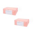 thumbnail image 1 of Oleegame 2PC Storage Clothing Bags Storage Containers Clothes Organizer With Reinforced Handle Sturdy Woven Fabric For Blankets Bedding With Zipper, 1 of 8