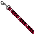 thumbnail image 2 of Peanuts Worldwide LLC Pet Leash, Dog Leash, Peanuts Snoopy Walking Silhouette Pose Red Black White, 4 Feet Long 1.0 Inch Wide, 2 of 6