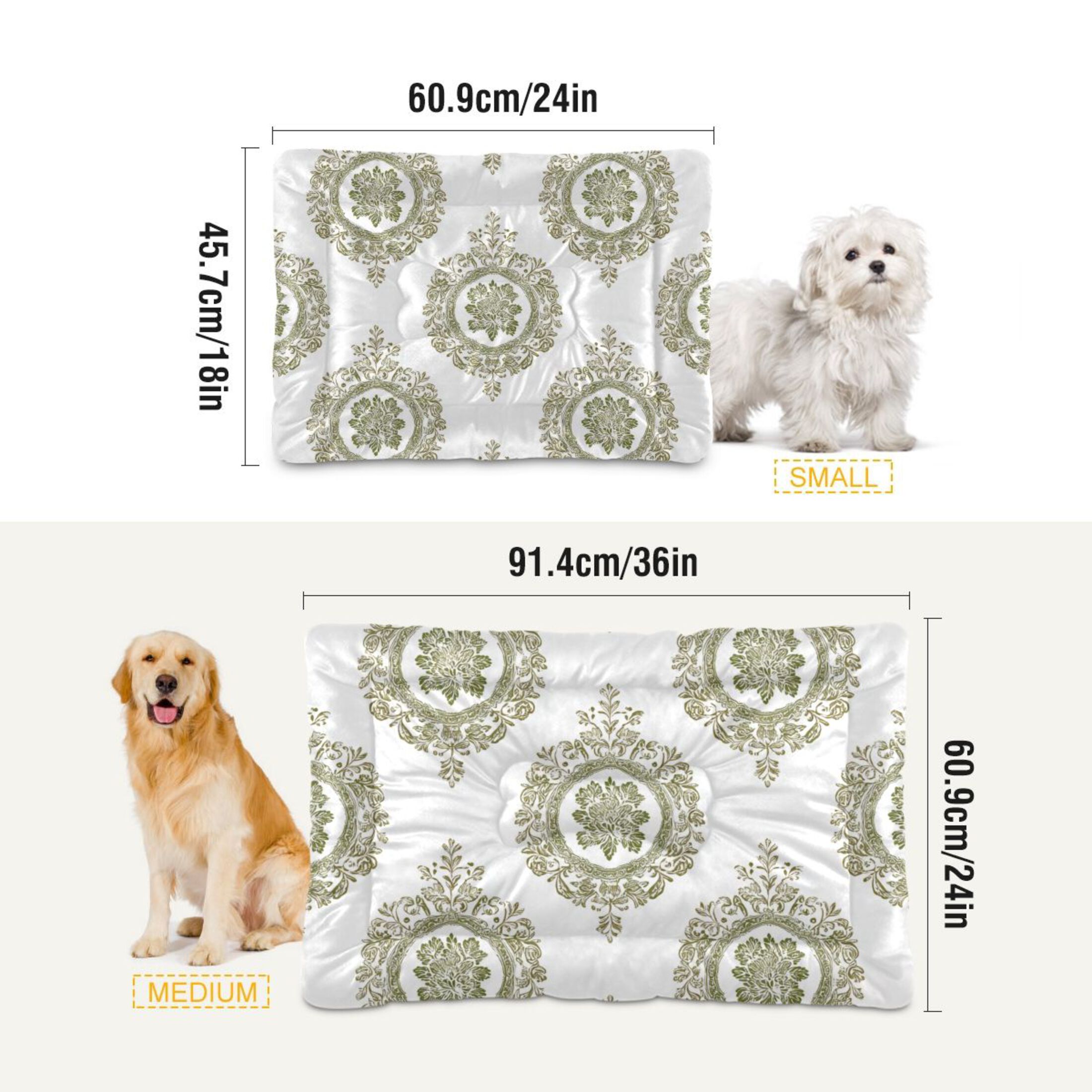 Cozy Mat Pet Bed Indoor Outdoor Warm Soft For Cat Dog Puppy(S/M) Delicate Floral