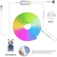 thumbnail image 3 of Zshan Neon LED Strip Light 3m, RGB LED Strip Light with APP Control, Multicolor Segmentable Color Changing Light for Bedroom Ceiling Strip, 3 of 4