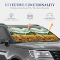 thumbnail image 4 of Wukai Field Style Bicycle Young Sunflower Print Windshield Sun Shade, Car Front Window Shades Sunshade Cover Sun Visor Shield Block Automotive Interior Protector Blocks UV Rays-Large, 4 of 6