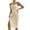 Beige, variant on IROINNID Formal Dress for Women Wedding Guest Homecoming Party Trendy Hollow Out Sleeveless Dress,Beige