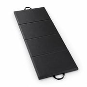 Athletic Works 2ftx6ft Four Folding Exercise Mat, High-Density EPE Foamed Mat for Gym and Gymnastics, Black, 1.55 inch Thickness