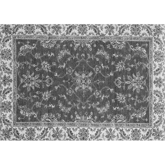 Ahgly Company Indoor Rectangle Abstract Gray Modern Area Rugs, 7' x 10'