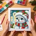 thumbnail image 5 of Christmas Diamond Art Kit, 7.09in Christmas printed canvas with Frame Holiday Craft Gift, 5 of 5