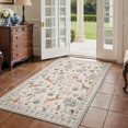 thumbnail image 3 of Alfombra BESBLEE 91x152 cm Beige con Diseño Animal y Floral Lavable, 3 of 7