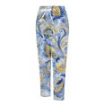 thumbnail image 6 of kaondbfi Women's Linen Printed Casual Pants Summer Lightweight Elastic Waist Beach Vacation Trousers with Pockets, 6 of 9