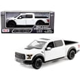 thumbnail image 2 of 2017 Ford F-150 Raptor Pickup Truck White with Black Wheels 1/24 Diecast Model Car by Motormax, 2 of 2