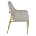 thumbnail image 4 of ACME Barnard Side Chair in Gray and Mirrored Gold (Set of 2), 4 of 9