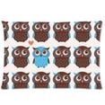 thumbnail image 1 of BOSDECO Cute Colorful Pattern With Owls Pillow Cases 20x30 inches Two Sides Print, 1 of 1
