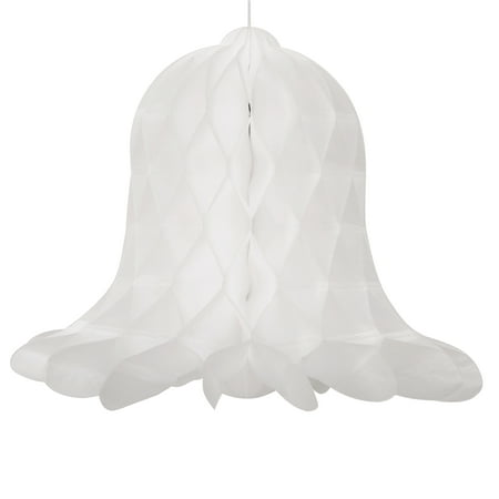 White Tissue Paper Wedding Bells Decorations, 11in, 2ct