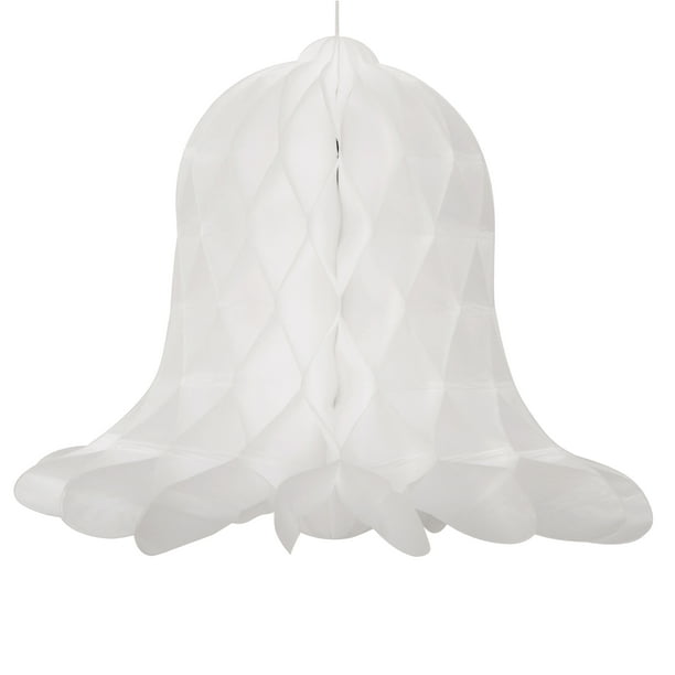 White Tissue Paper Wedding Bells Decorations, 11in, 2ct