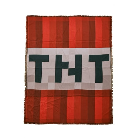 Minecraft TNT Cotton-Polyester Throw (50" x 60")