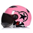 thumbnail image 2 of brillar Casco de Motor eléctrico para coche, Scooter, bicicleta, cara abierta, media gorra de béisbol, casco duro de seguridad Anti-uv, casco de bicicleta ajustable, 2 of 5