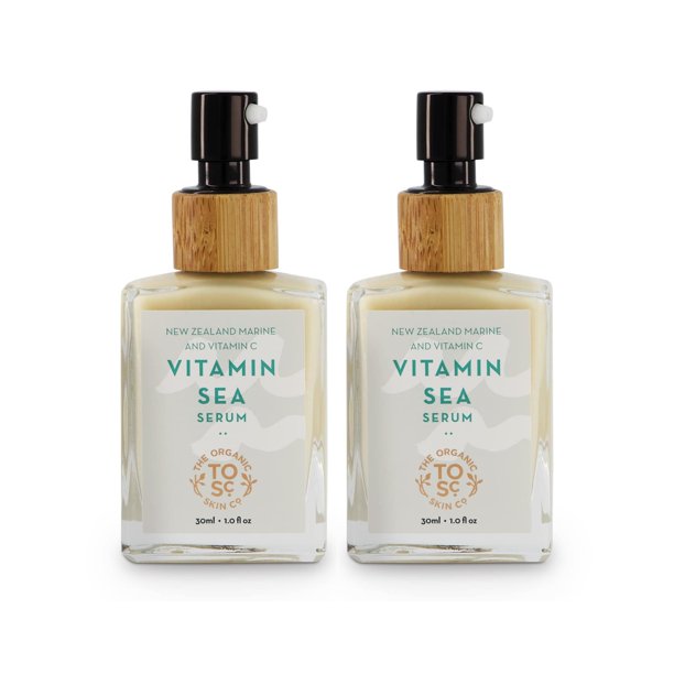 Suero facial de vitamina C para una piel radiante, paquete de 2 suero iluminador rejuvenecedor de vitamina C con aceites faciales orgánicos hidratantes, suero antioxidante potenciador de colágeno vega