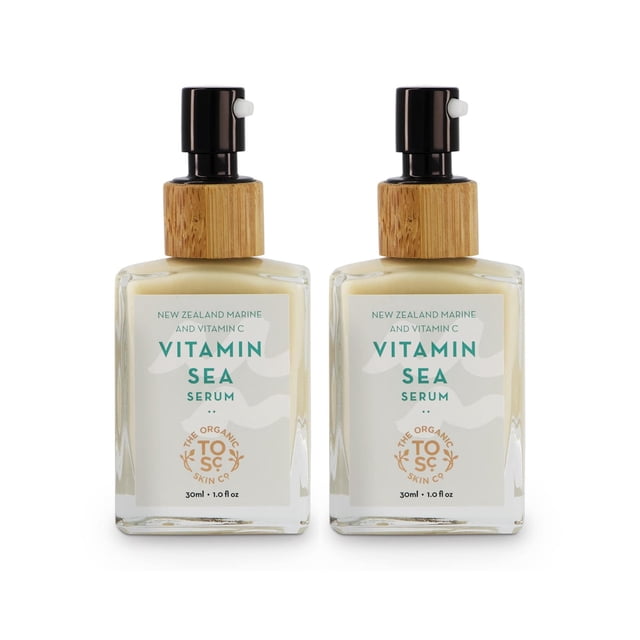 Suero facial de vitamina C para una piel radiante, paquete de 2 suero iluminador rejuvenecedor de vitamina C con aceites faciales orgánicos hidratantes, suero antioxidante potenciador de colágeno vega