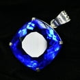 thumbnail image 4 of Certified 91 Ct Blue Sapphire Square Cushion Pendant – 925 Sterling Silver Gemstone Jewelry, 4 of 9