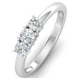 thumbnail image 2 of 1/2ctw Diamond Three Stone Anniversary Ring in 10k White Gold (G-H, I2-I3), 2 of 5