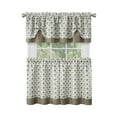 thumbnail image 2 of Achim Callie Window Curtain Tier Pair and Valance Set - 58x36 - Taupe/Silver, 2 of 4