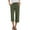 52#Army Green, variant on Capris Pants for Women Summer Casual Loose Elastic Straight 2026 Lounge Beach Cropped Trousers Ginger S