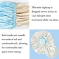 thumbnail image 6 of Silk Bonnet For Natural Hair, Satin Bonnet Silk Bonnet Hair Bonnet For Sleeping, Satin Bonnet For Hair Bonnets For Women, Blue, 6 of 7