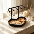 thumbnail image 5 of Tdxkok Black Desktop Jewelry Storage Stand, Countertop Trinket Organizer Rack, Tabletop Accessory Holder for Earrings Necklaces Small Personal Items, 5 of 7