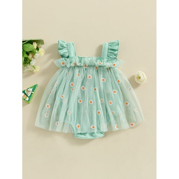 Mevireiy Baby Girls Sleeveless Tulle Dress Daisy Floral Print Halter A Line Party Dresses,Green,0-3 Months - Walmart Business Supplies Mevireiy Baby Girls Sleeveless Tulle Dress Daisy Floral Print Halter A Line Party Dresses,Green,0-3 Months - Walmart Business Supplies