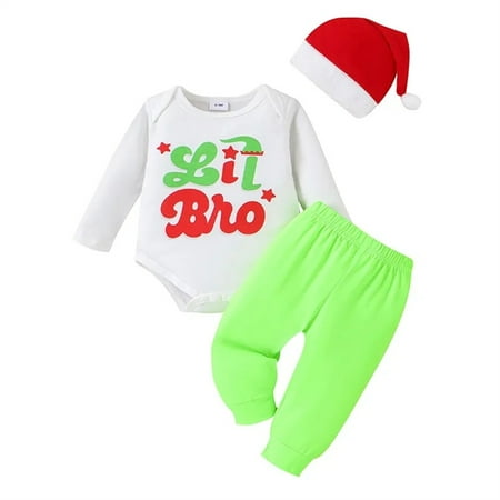 

Akiihool Baby Girls Clothes Ribbed Ruffled Romper+Pants+Hat Outfit Set (White 6-9 Months)