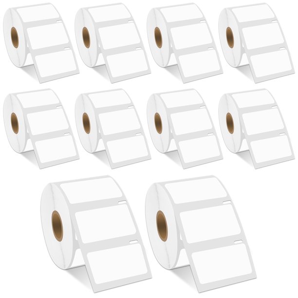 GREENCYCLE 10 Roll (1000 Labels/Roll) Medium White ...