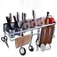 thumbnail image 3 of CNKOO Aluminum Kitchen Storage Rack Pantry Pan Pot Organizer Cookware Holder Hooks Spice Dinnerware Wall Shelf 50Cm, 3 of 6