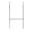 SunnyPoint Adjustable Closet Hanging Rod, Chrome