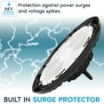 thumbnail image 4 of Luxrite 200/220/240W UFO High Bay LED Shop Lights, Up to 36000 Lumens, 3CCT, 5FT Hardwire Cable, IP65, UL Listed, 4 of 7