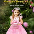 thumbnail image 5 of Ayieyill Princess Dress up Clothes for Little Girl, 11Pcs Princess Cape with Crown, Princess Dresses for Girl 3-8 Birthday Gift, 5 of 7