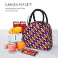 thumbnail image 3 of Lunch Tote Bag Russian Flag Trendy Lightweight Reusable Stylish Bento Box for Adult Black, 3 of 7