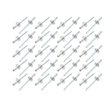 

Tasharina 40 Pcs 4mm x 13mm Aluminum Open End Large Flange Blind Rivets
