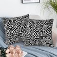thumbnail image 5 of Unique Geometric Throw Pillow Cover Case Trendy Boho Throw Pillows Set of 2 Super Soft Pillow Covers 18x18 Inches Farmhouse Home Decor for Living Room Bedroom Sofa Couch Cushion Cover, 5 of 6