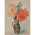 thumbnail image 2 of Jadwiga Gałęzowska 19x24 Black Ornate Framed Double Matted Museum Art Print Titled: Asters in a Vase (1940s), 2 of 5