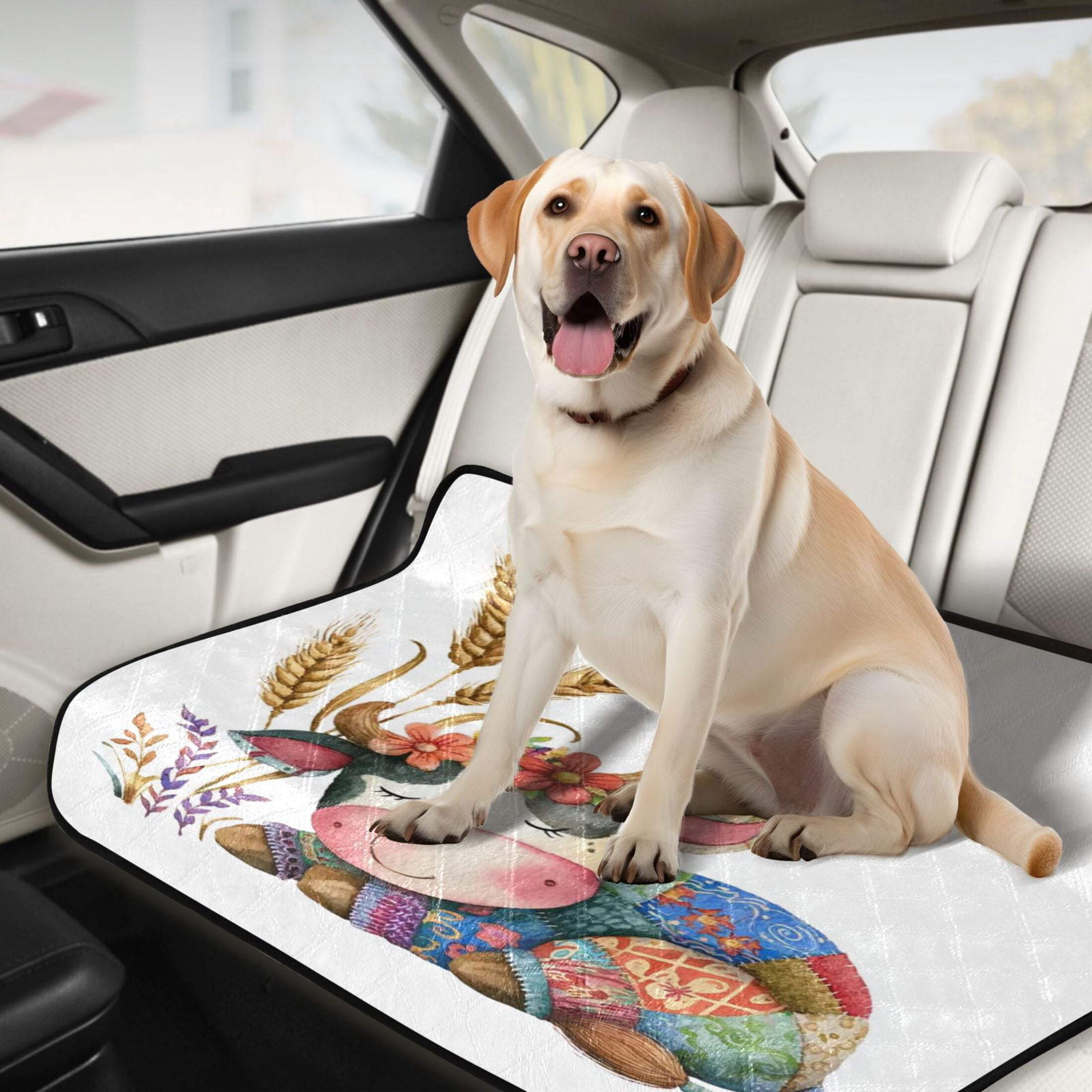 IAUYY Washable Pee Pads for Dogs Smallx3 Absorbent and Leak-Proof Non-Slip Reusable Puppy Pee Pads for Dogs Applicable to Playpen Potty Crate Watercolor Cow Illustration Style