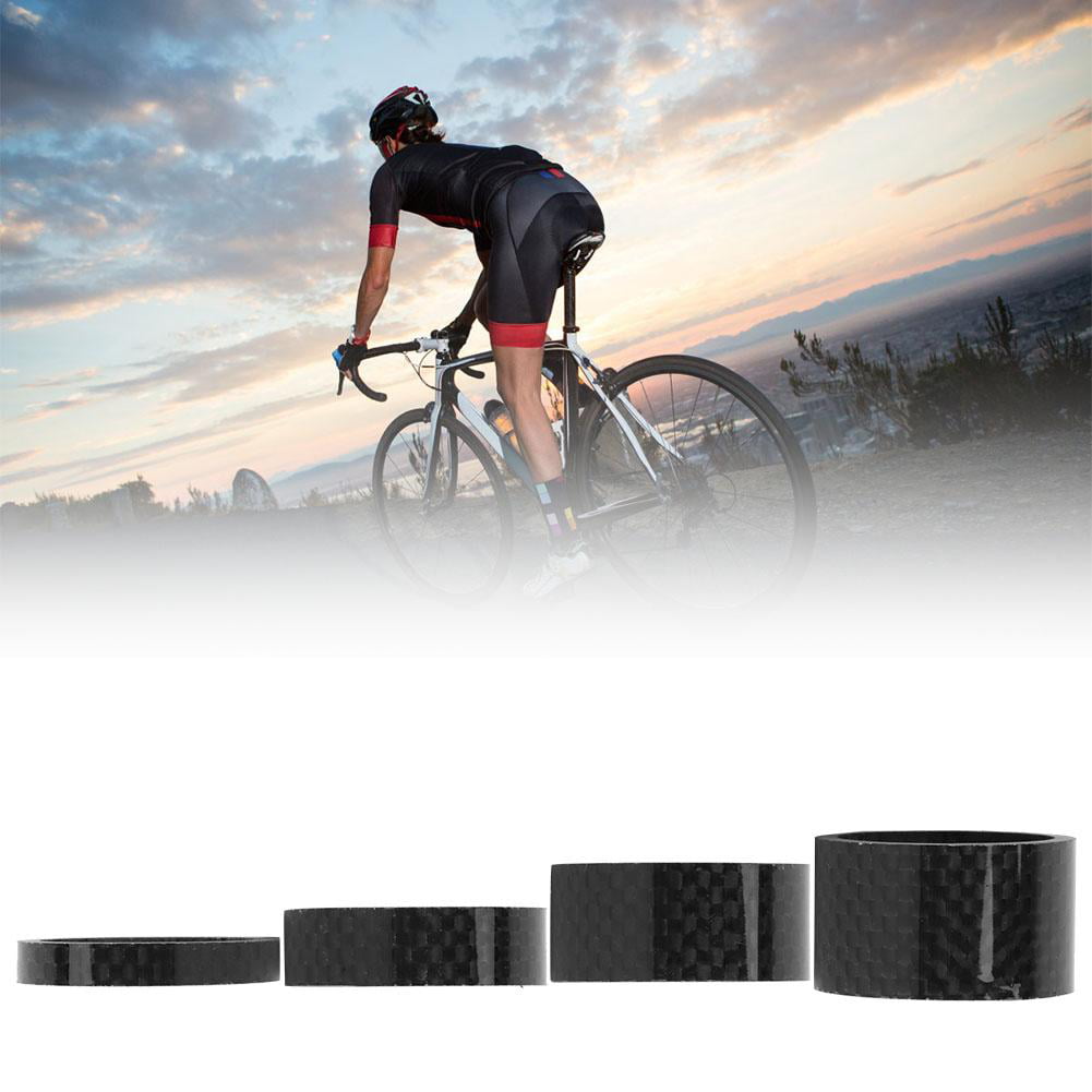 4 Pcs Bicycle Headset Spacer Carbon Fiber Headset Bike Stem Spacer 5/10/15/20mm 