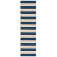 thumbnail image 2 of Safavieh Courtyard Ermintrude Striped Indoor/Outdoor Runner Rug, Beige/Navy, 2'3" x 8', 2 of 10