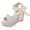 White, variant on Women's Wedge Platform Sandals Open Toe Espadrilles Dressy Slip on Adjuctable Ankle Strap Casual Heels Comfortable Walking Shoes Yellow Size 7