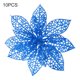 thumbnail image 3 of Inteprter Adornos de Navidad Árbol de Navidad Hueco Flor artificial Decoración Flor de plástico 10/20X Kits de decoración para fiestas azul real Inteprter HA001459-04, 3 of 6