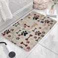 thumbnail image 3 of Paw Prints and Bones Flannel Non Slip Door Rugs,Washable Door Mats Indoor,Decorative Door Mats,Dirt-Resistant and Absorbent Doormat for Entrance,Bedroom,Kitchen,Bathroom,23.5x16in(60x40cm), 3 of 5