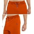 thumbnail image 4 of Tyhengta Mens Shorts Casual Comfortable Workout Shorts Drawstring Zipper Pockets Elastic Waist Orangered 32, 4 of 8