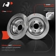 thumbnail image 5 of A-Premium 12.19 inch (309.5mm) Rear Vented Disc Brake Rotors + Ceramic Pads Kit Compatible with Select Acura Models - RL 2005-2012, 6-PC Set, 5 of 8