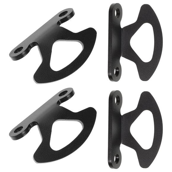 HEALEEP 4Pcs Black Metal Tie Down Hooks for Truck Bed Cargo Securement and Storage Expansion 11.8x7.9x0.6in