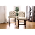 thumbnail image 2 of Furniture of America Freiden Upholstered Bar Chairs - Set of 2, Beige, 2 of 4